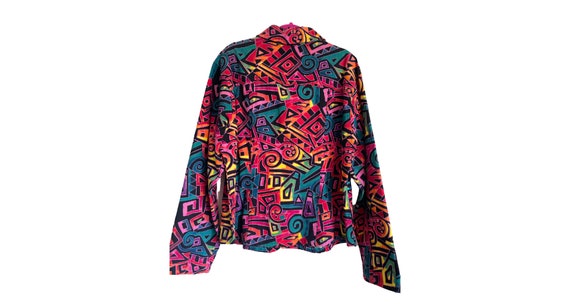 Sequined Abstract Print Coat - image 2