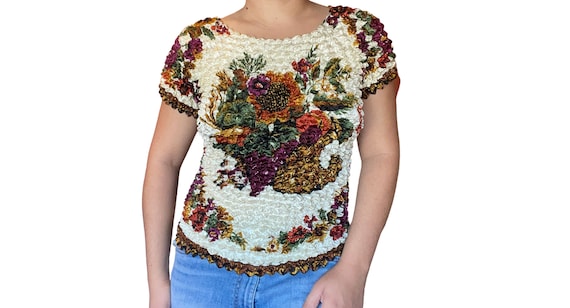 1990s Scruchie Floral Top - image 1
