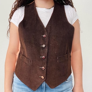 Vintage Brown Corduroy Vest