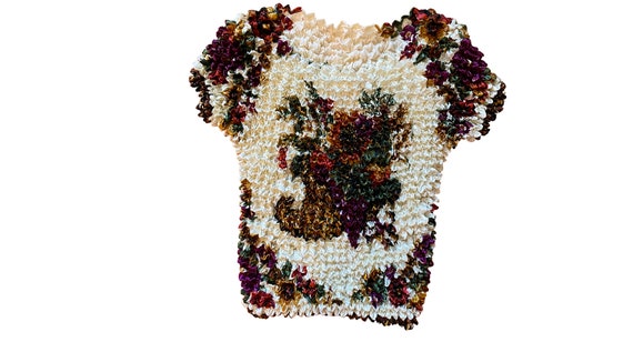 1990s Scruchie Floral Top - image 3