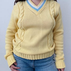 Preppy Yellow Y2K Sweater