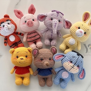 Mini Pooh and Friends | Finished products | Amigurumi | Crochet products