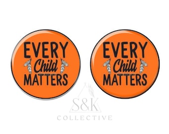 12mm Every Child Matters Orange Shirt Day Round Cabochon DIY Jewelry set of 10