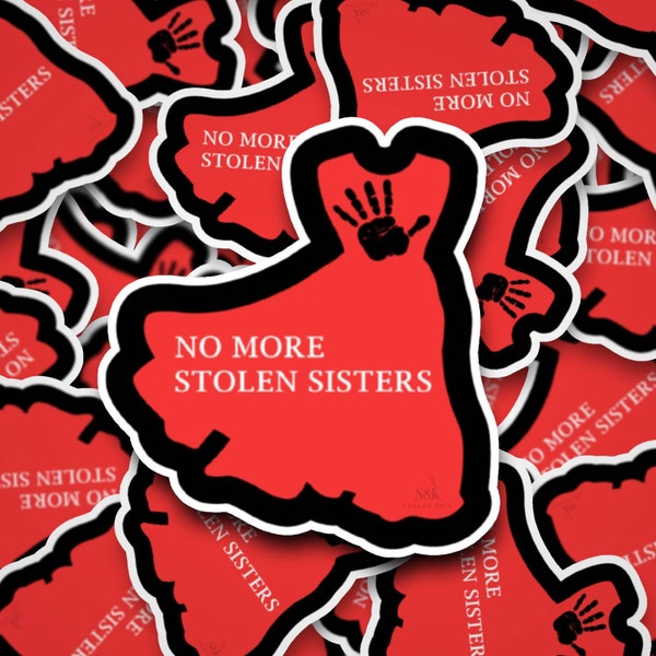 MMIW, Keine gestohlenen Schwestern, vermisste und ermordete indigene Frauen, wasserfest, Vinyl | Laptop, Wasserflasche, Hydro Flask, Becheraufkleber