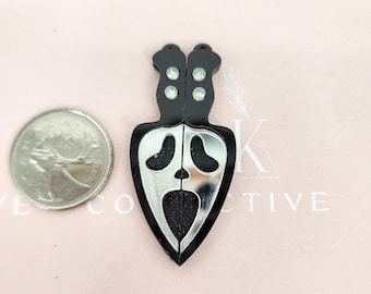 10 x 49mm scream knife hallowen cabochon for DIY Jewelry making earring findings resin Cabochon 1 left peice and 1 right peice making 1 set