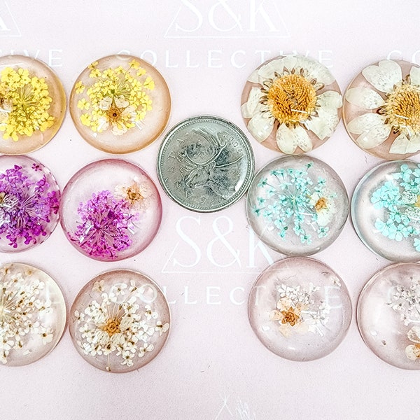 25mm real flower in resin cabochon high quality beading centre DIY Jewelry
