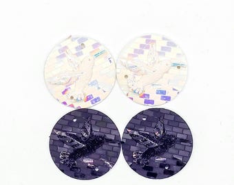Native Beading Supplies Hummingbird Cabochons 25mm Resin Flatback Set of 2