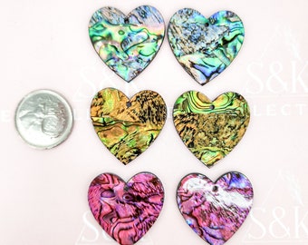 30x30mm Abalone Inspired Shell Acrylic Heart Shape Pendant Cabochon DIY Jewelry Set of 2 minimalist jewelry various colours