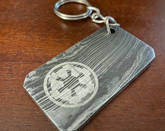 Damascus Beskar ingot keychain prop replica from Mandalorian