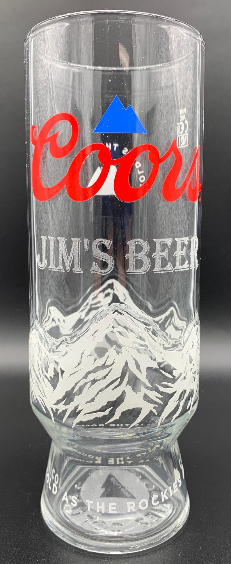 Personalised Name Engraved Coors 1 Pint Glass. 20oz. Personalised With