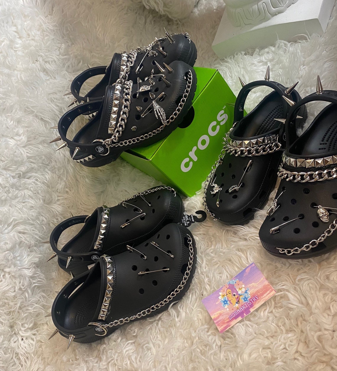 GOTH CROCS//PUNK CrOCS Add ons Read Description Etsy