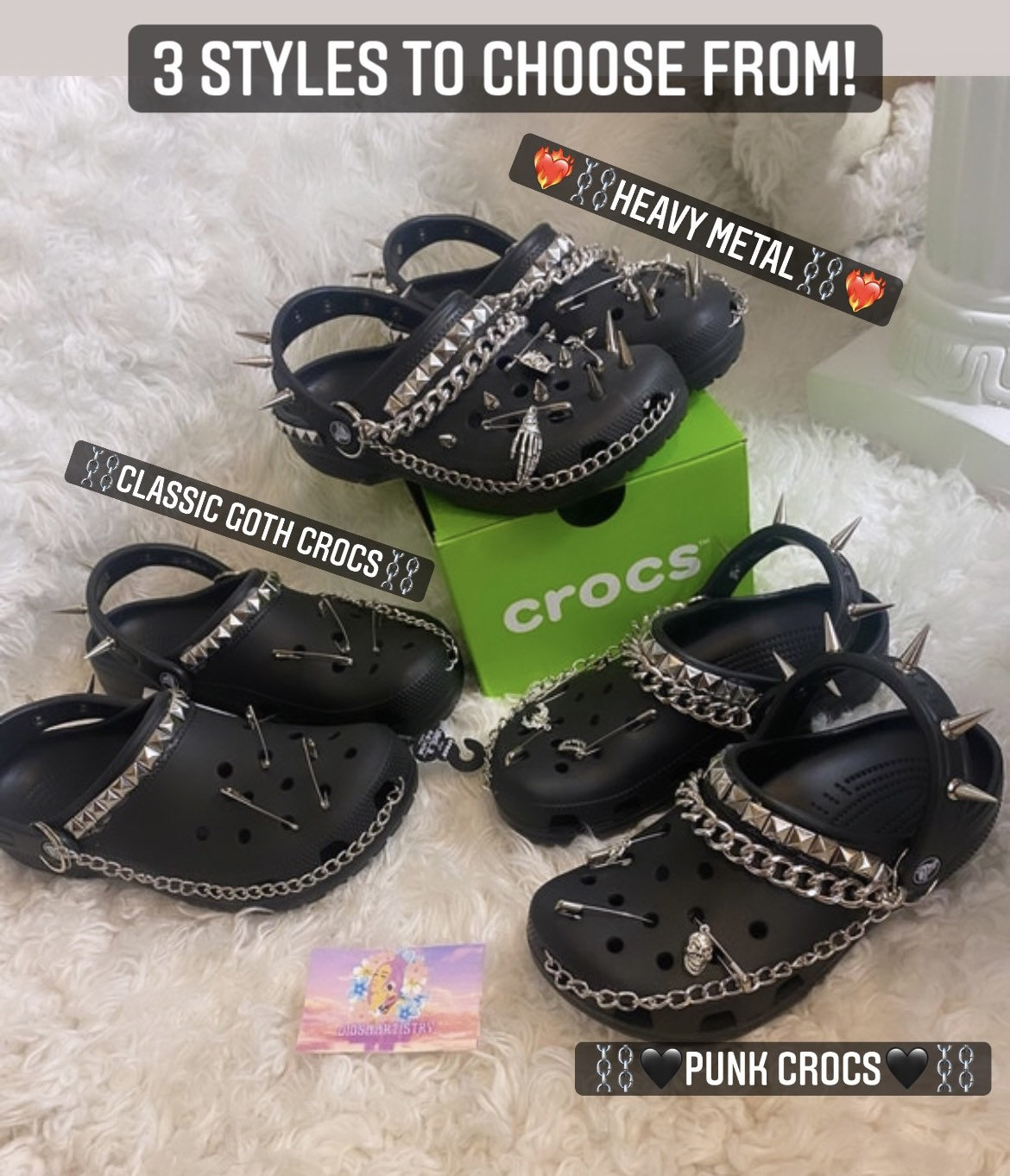 Heavy metal crocs top