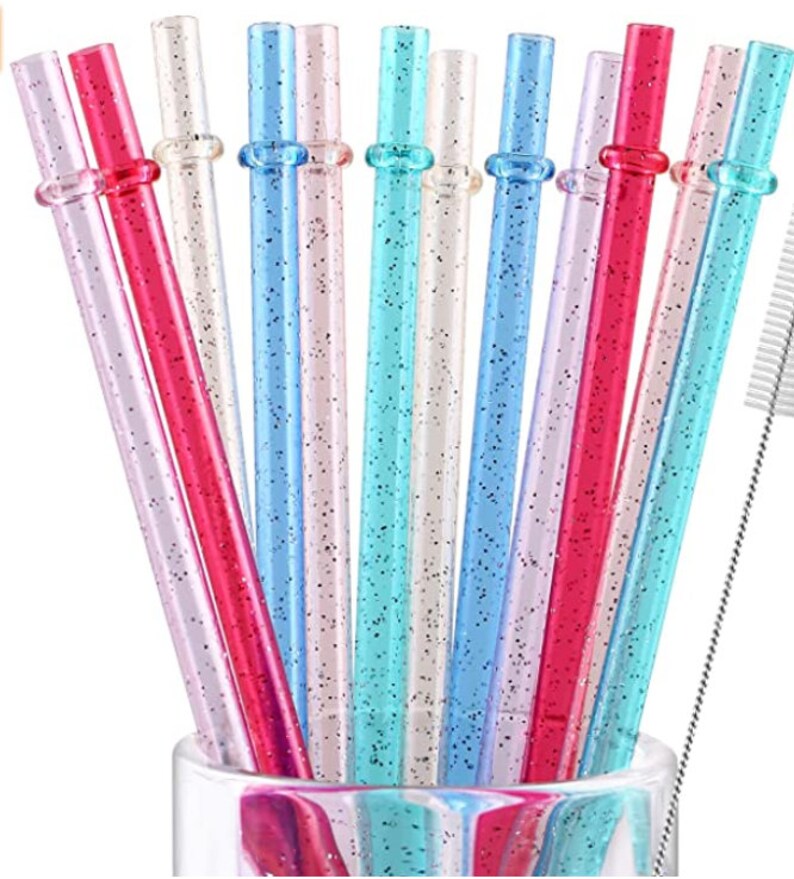 glitter sipper with straw