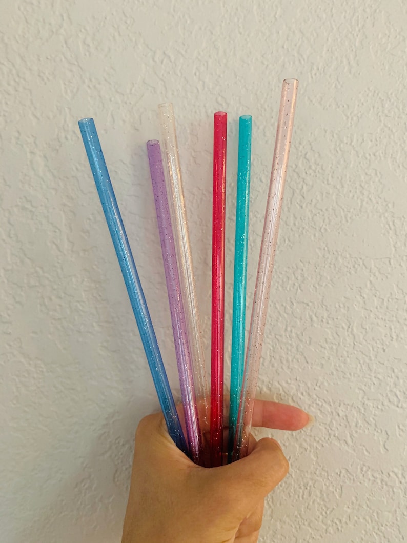 glitter sipper with straw