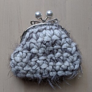Crochet fabric purse wallet pouch coin purse little clutch little bag