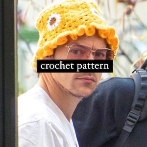 CROCHET PATTERN sunflower crochet bucket hat