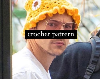 CROCHET PATTERN sunflower crochet bucket hat