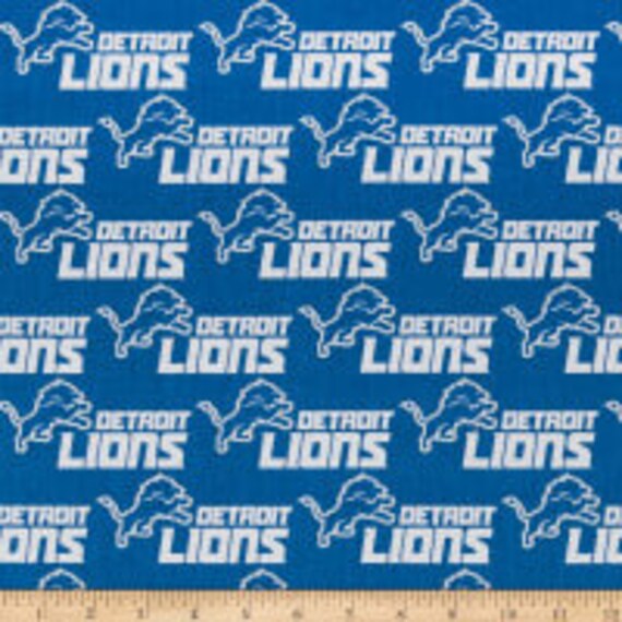 NFL Fabrics Detroit Lions 3 Patterns Available Cotton / Etsy