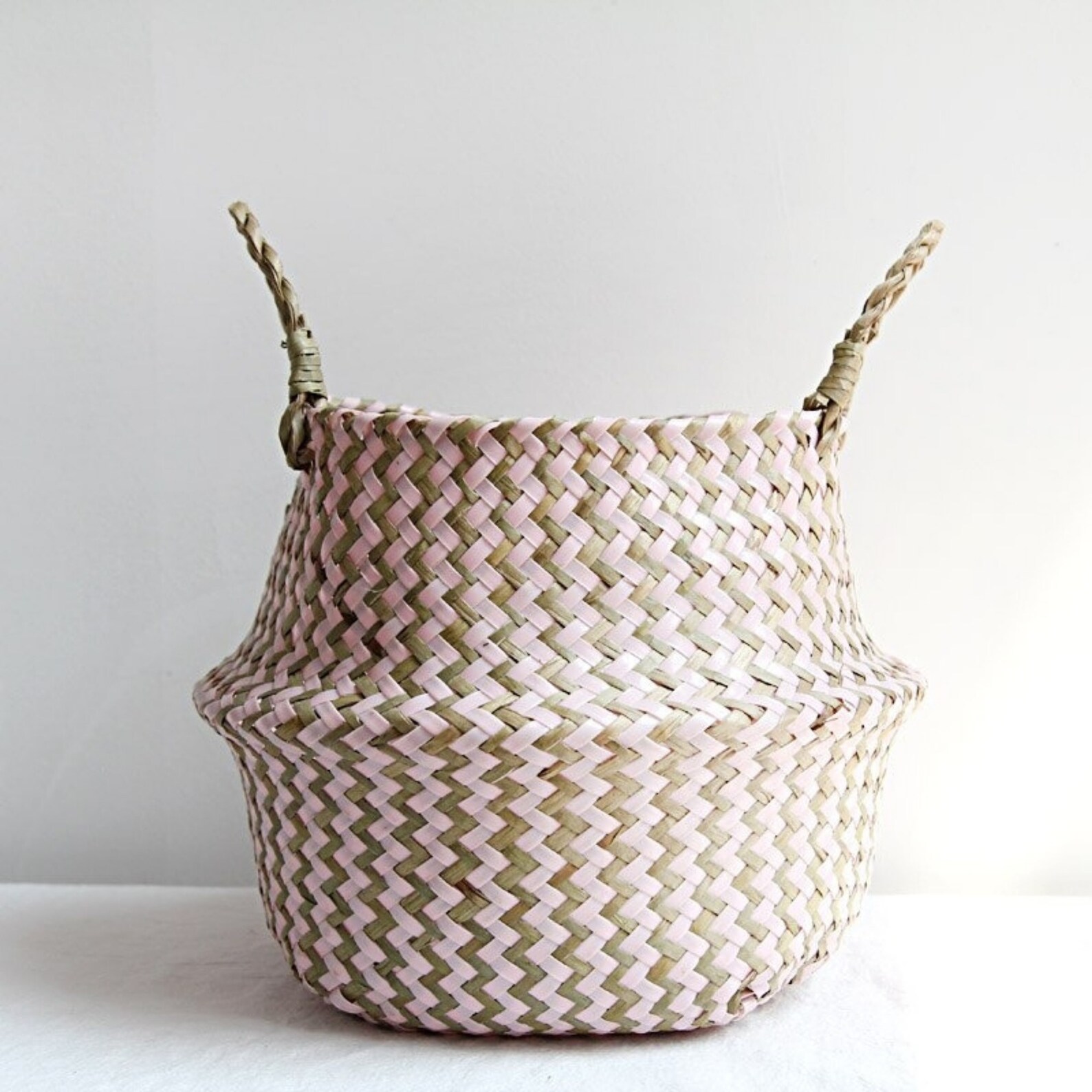 Boho Wicker Basket Bohemian Storage Collapsible Baskets Etsy