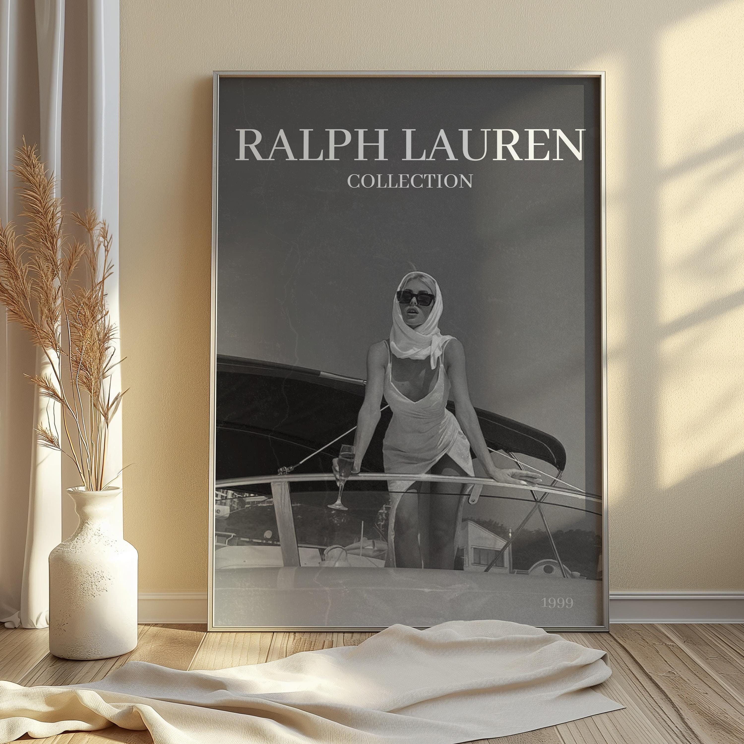 Ralph Lauren Poster, Vintage Fashion Magazine Print, Luxury