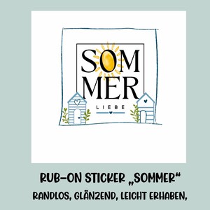 RUB-On Sticker 1x „Sommer“,randlos, glänzend und leicht erhaben