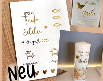 NEU Metallic-Folien für den besonderen Anlass DinA 6 Taufe Kommunion Konfirmation Hochzeit Trauer