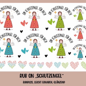 RUB-On Sticker Schutzengel, A5 randlos, glänzend und leicht erhaben Bild 1