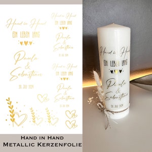 Hochzeit   Kerzentattoos Kerzensticker Tattoofolie Wasserschiebefolie DIN A 4 Metallic