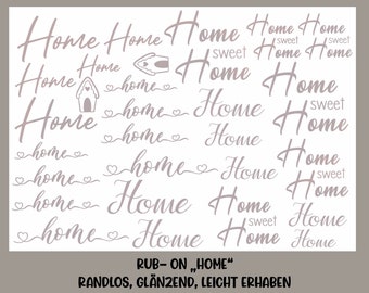 RUB-On Sticker „Home“ A5 randlos, glänzend und leicht erhaben