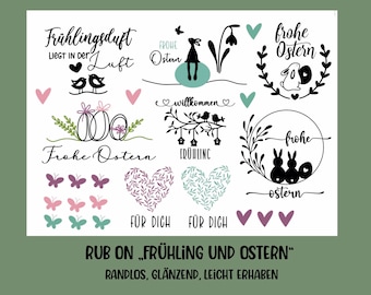 RUB-On Sticker „Frühling und Ostern“ A5 randlos, glänzend und leicht erhaben