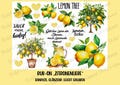 RUB-On Sticker „Zitronenliebe“, A5 randlos, glänzend und leicht erhaben product logo