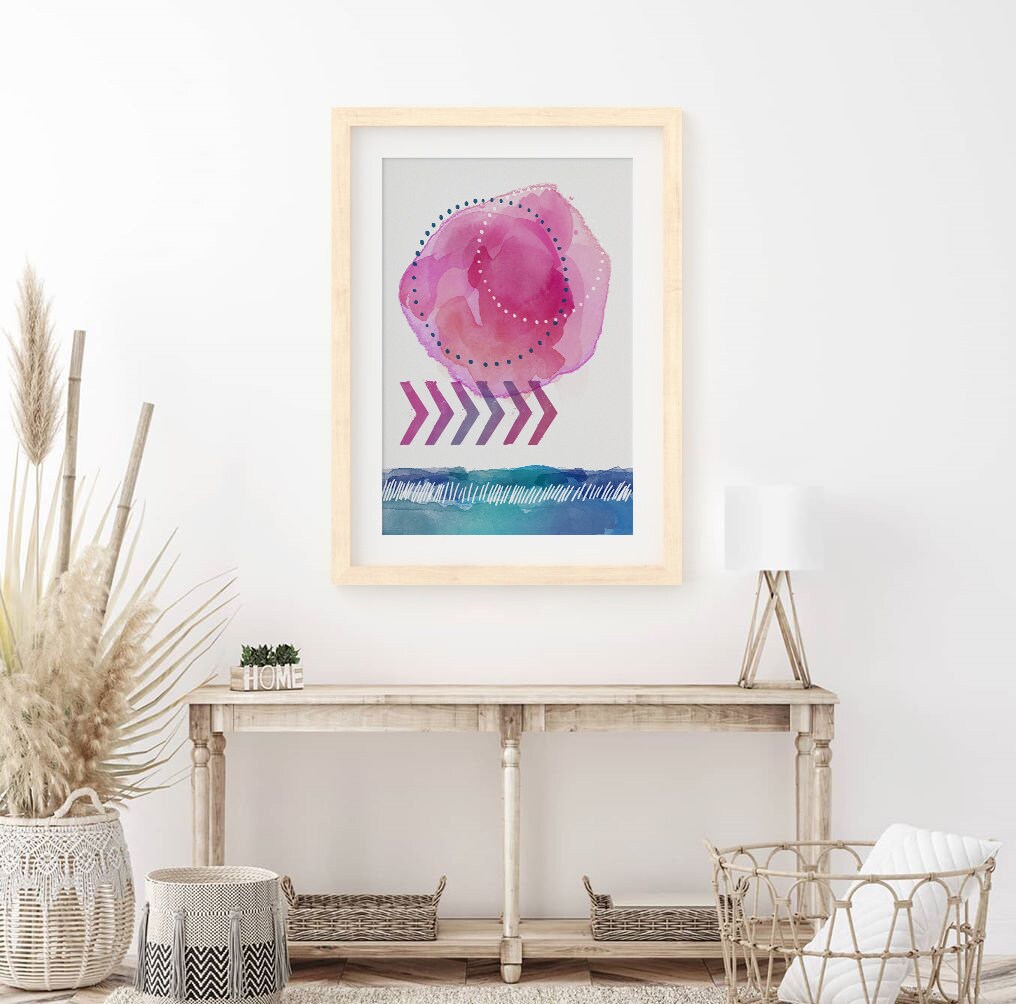 Watercolor Printable Art, Digital Download, Printable Wall Art, Mixed ...
