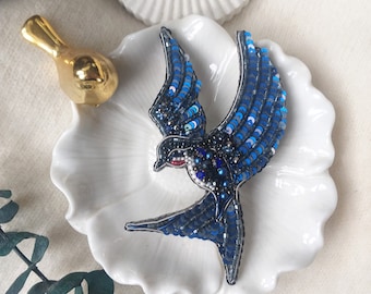Enamel Swallow Lapel Brooch - Elegant Bird Brooch Pin For Women