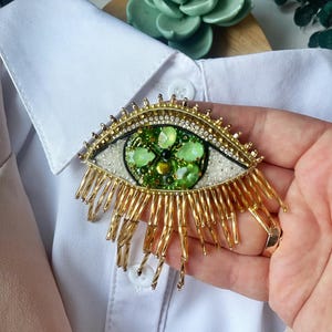Handgemachte Evil Eye Brosche, Luxus Geschenk für Sie