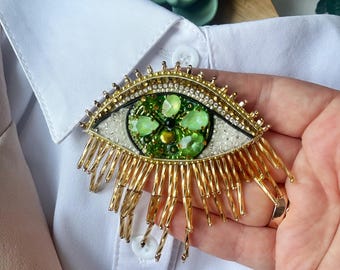 Eye Brooch ,GG Inspired , Salvador Dali Inspired , Handmade  display picture 3