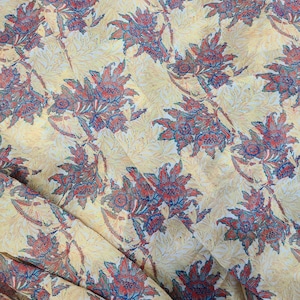 Senfroter Allover-Poly-Chiffon-Druckstoff, Massenware, 100 % Poly-Webstoff für Damenbekleidung, verkaufte Massenware_EB2