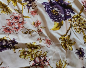 Stampa digitale floreale, tessuto con stampa Rayon Challis, tessuto con stampa 100% Rayon per abbigliamento femminile, tessuto venduto al lotto -EB7