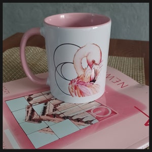 Anima Collection _ MUGS _ power animal _ sacred geometry _ FLAMINGO _ Vesica Pisces