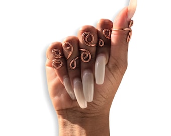 Copper Knuckle Ring Set