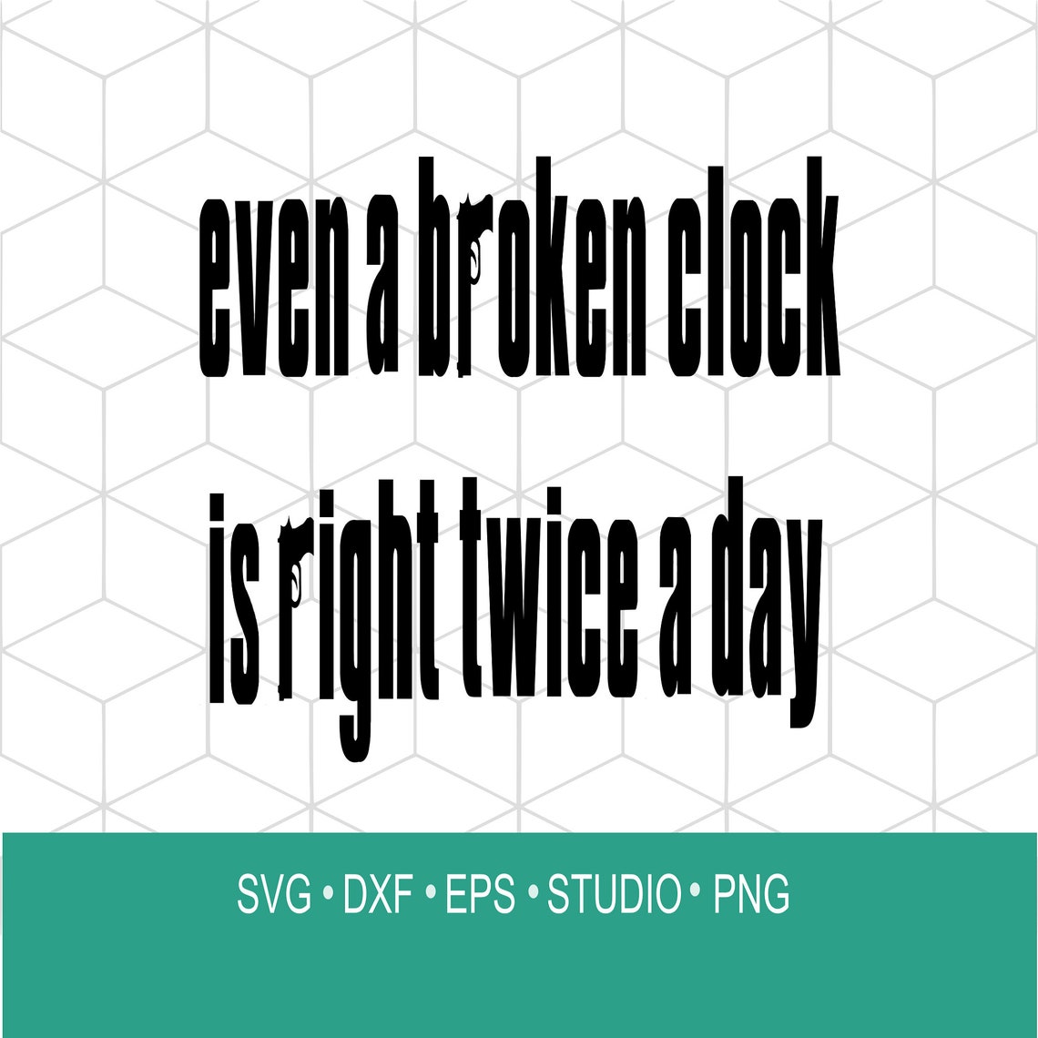 Even a broken clock is right twice a day / Tony Soprano / Etsy