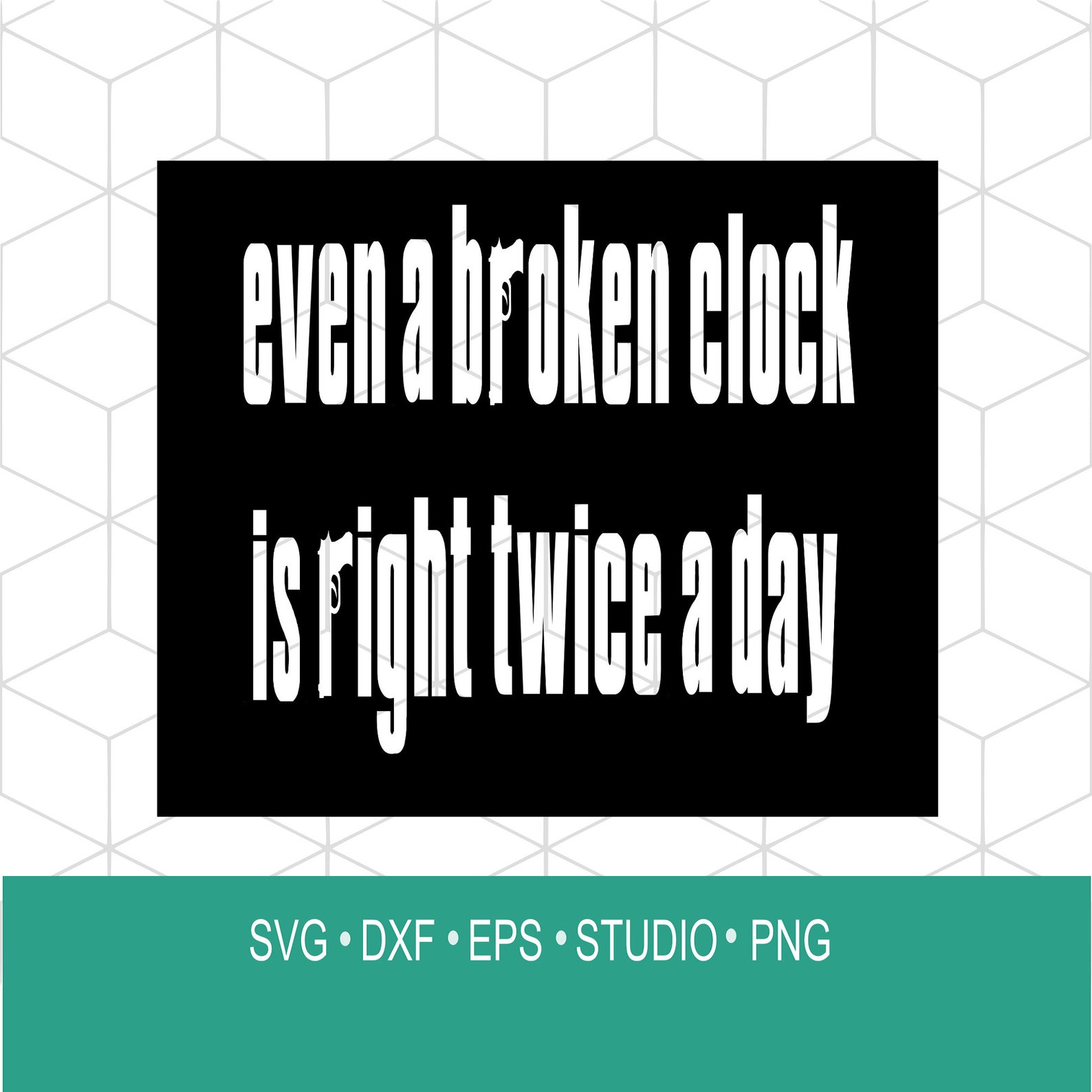 Even a broken clock is right twice a day / Tony Soprano / Etsy
