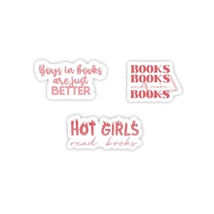 Lot Stickers sticker books / reading / hot girls read books, books books and more books, boys in books are just better