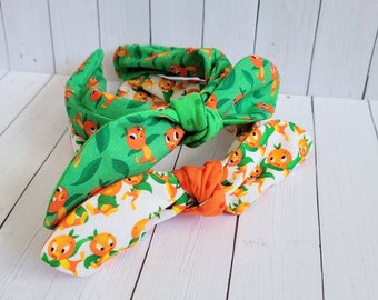 Orange Bird Headband, Orange Bird knotted Headband, Handmade headband, Knotted bowband, Ready to ship