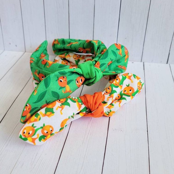 Orange Bird Headband, Orange Bird knotted Headband, Handmade headband, Knotted bowband, Ready to ship