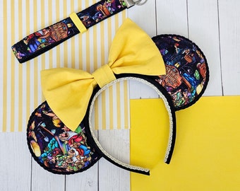 Minnie Ears, Seven Dwarfs Ears, Movie inspired Ears, Mouse Ears, Handmade Ears, Key Fob, Mouse Ear Holder, Ready  to ship