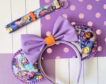 Purple dragon Ears, Imagination Ears, Little Spark Ears,  Mouse Ears, Handmade Ears, Key Fob, Mouse Ear Holder, Ready  to ship