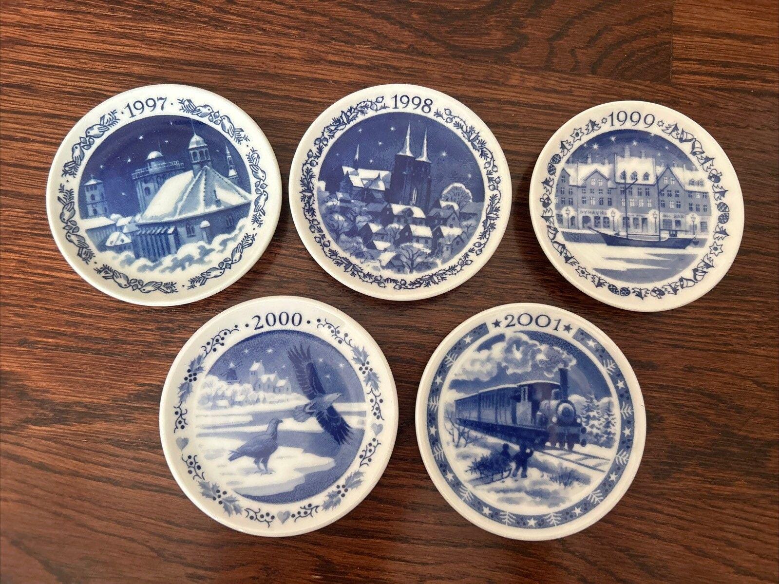 Royal Copenhagen Annual Mini Plate - 1997, 1998, 1999, 2000, 2001 
