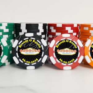Jetons de poker mariage personnalisés, Jetons anniversaire, Souvenir unique, Cadeau fête, Cadeau original personnalisé
