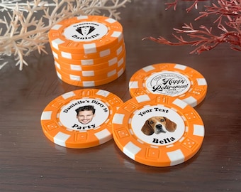 Personalized Wedding Casino Poker Chip, Custom Your Image Or Text Poker Chip, Full Color Logo Poker Chip, Wedding Favors, Unique Gift