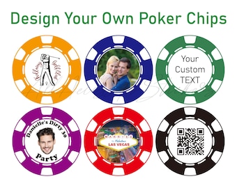Custom Photo Poker Chips: QR Code Keepsake, Wedding Favors